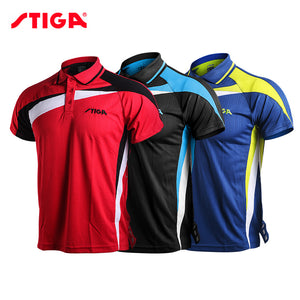 Genuine Stiga Table tennis clothes sportswear quick dry short sleeved men ping pong Shirt Badminton  Sport Jerseys