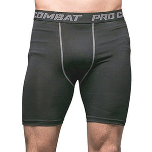 YISHIDA Men's Bodyboulding Shorts Compression Shorts dryfit running shorts male Fitness Sweat Elastic gym short pants MMA trunks