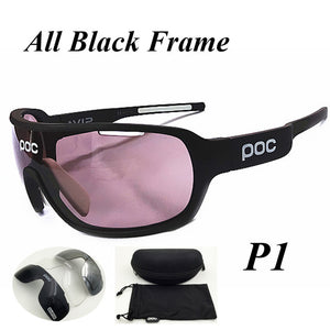 POC Sunglasses Aspire 3 Lens UV400 Cycling Eyewear Men Women Mountain Bike Bicycle Cycle Sunglasses MTB Sport Cycling Glasses
