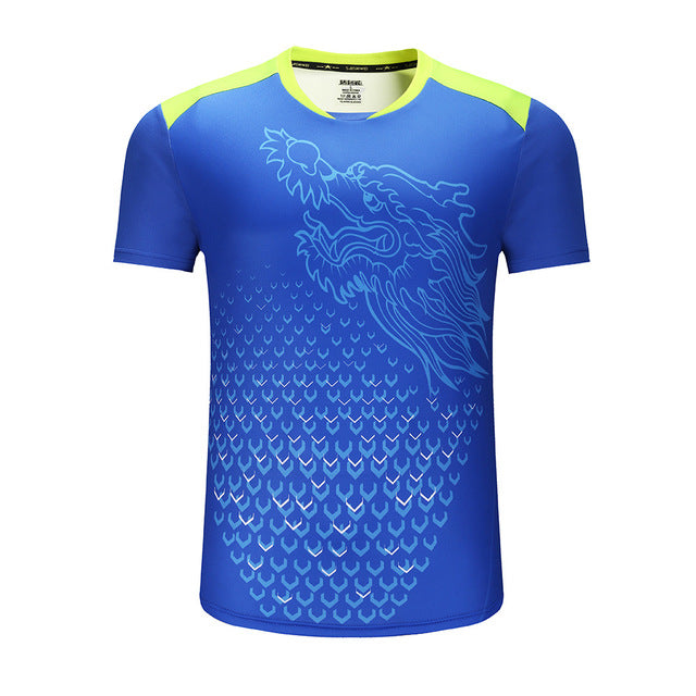 Tシャツ・カットソー [tensishop] oriental blue dragon wing 2024 New Li-Ning Men's sports Tops Table Tennis Clothes T
