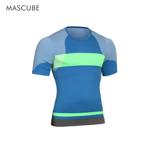 MASCUBE 2017 Mens Compression T Shirts Short Sleeve Weight Liftng Fitness Base Layer Bodybuilding Tights Shirts Clothing